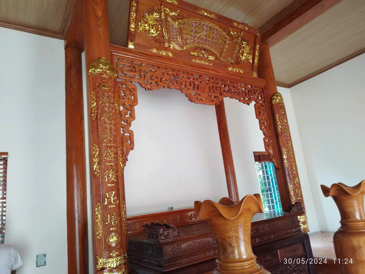 bộ cửa võng phòng thờ đẹp